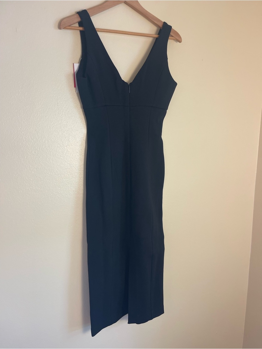 SPANXshape Ponte V Neck Midi Dress NWT XS Black Shaping Compression Cocktail LBD - Picture 11 of 16